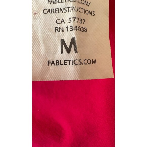 2/$30 Fabletics Medium Cutout Scoop Neckline Top Bubblegum Pink Nylon/Elastane - Picture 9 of 15